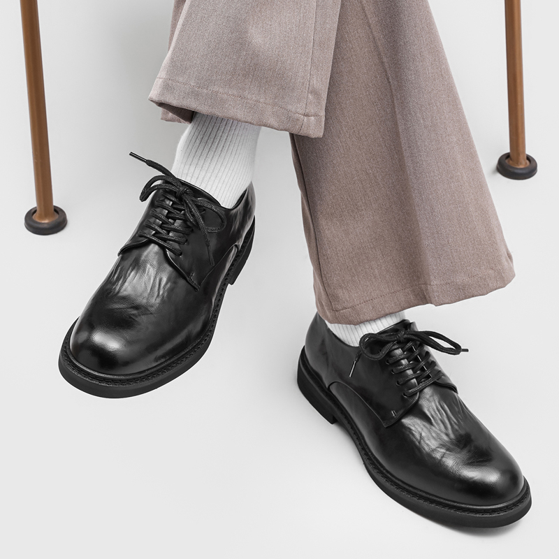 Light Luxury Pleated Men Derby - Formal Wear Men H&M review and price