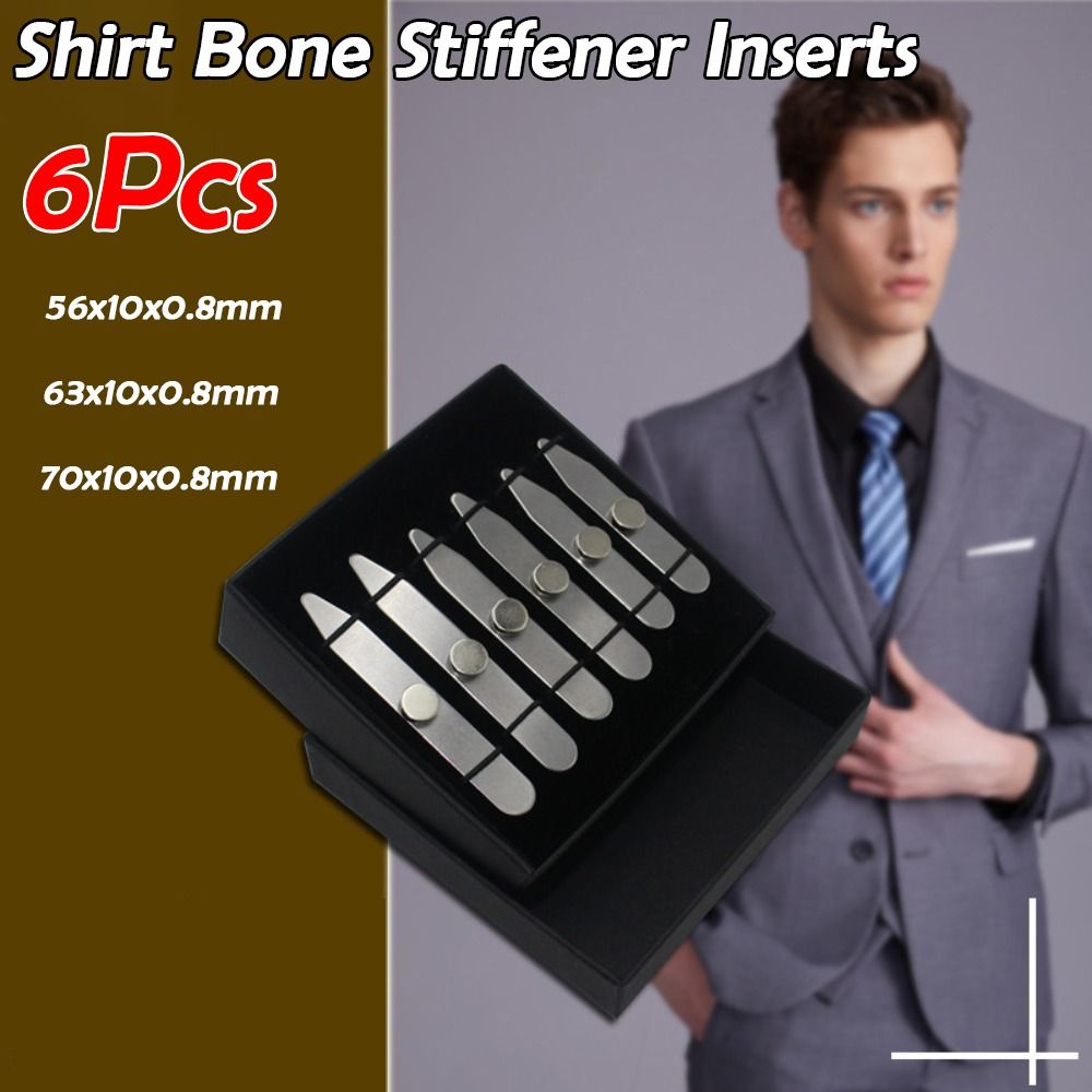 6Pcs New Stainless Steel Colla - Collar Stay Metal review and price