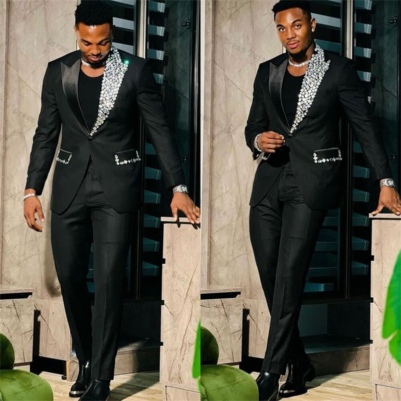 Crystals Formal Men Suit Set 2 - Men Formal Wear Wedding Guest review and price