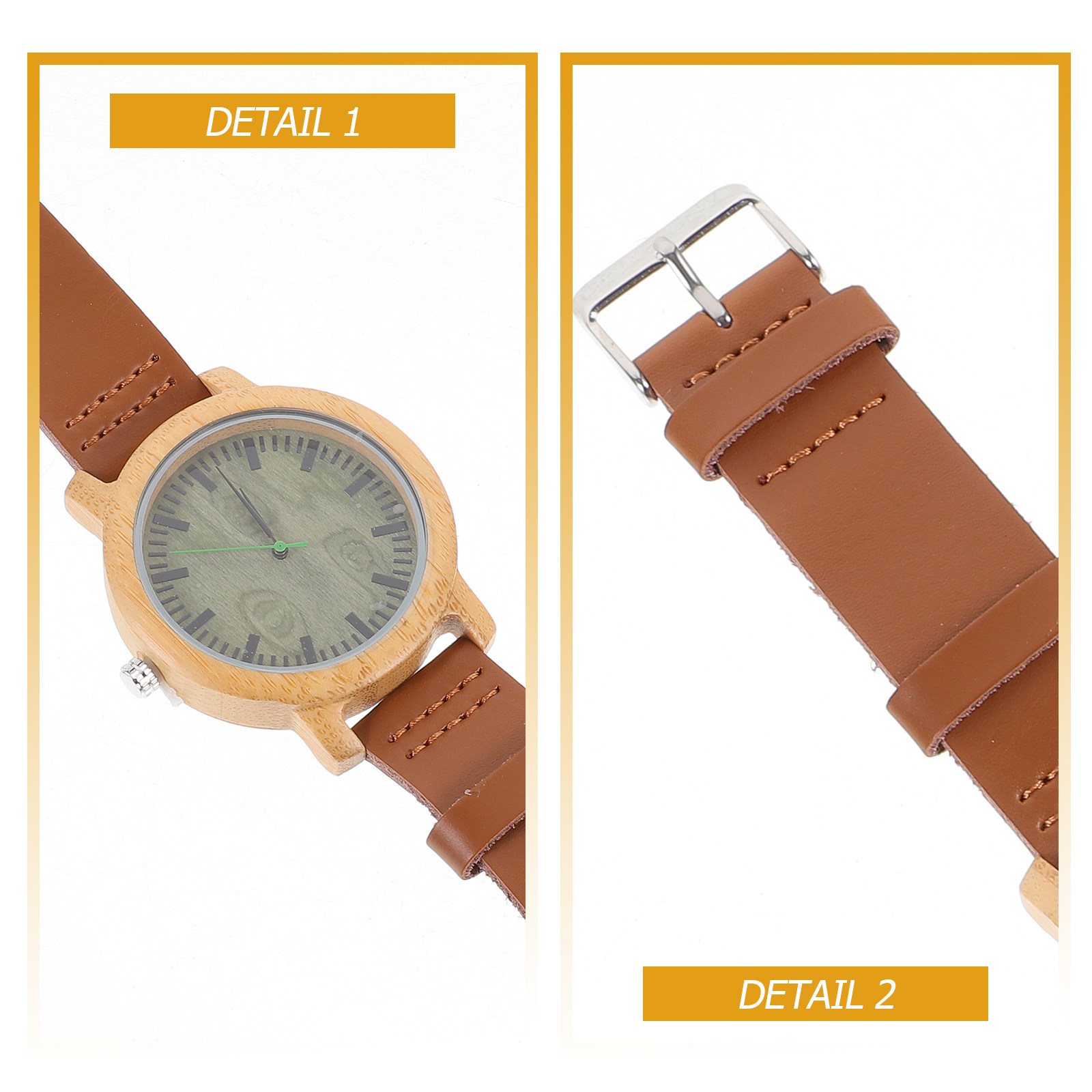 1Pcs Wooden Bamboo Watch for M - Men'S Formal Wear Watches review and price