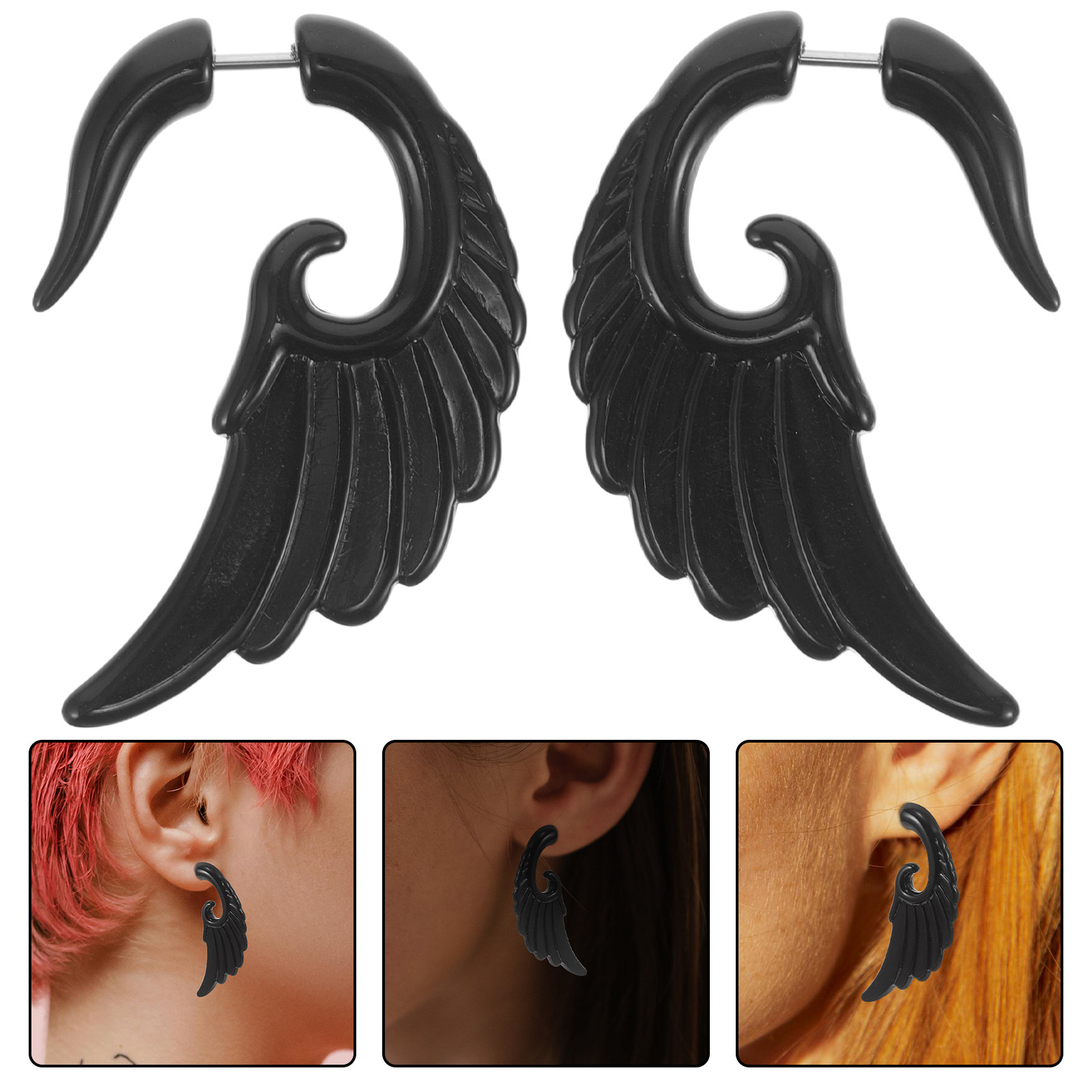 1Pair Acrylic Men Earrings Sle - Men'S Hip Formal Wear review and price