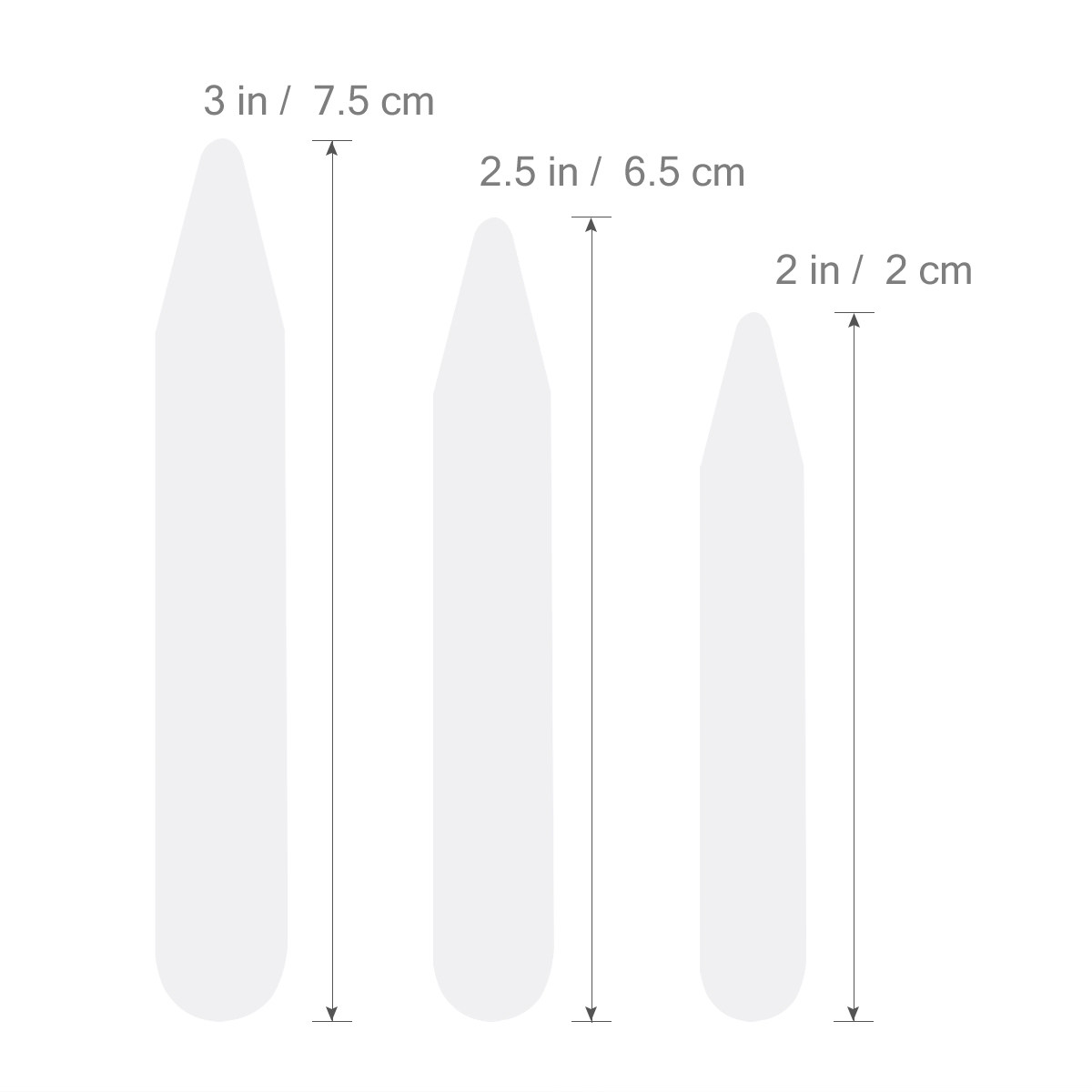 200pcs White Nylon Stays 5Cm 6 - Collar Stay Metal review and price