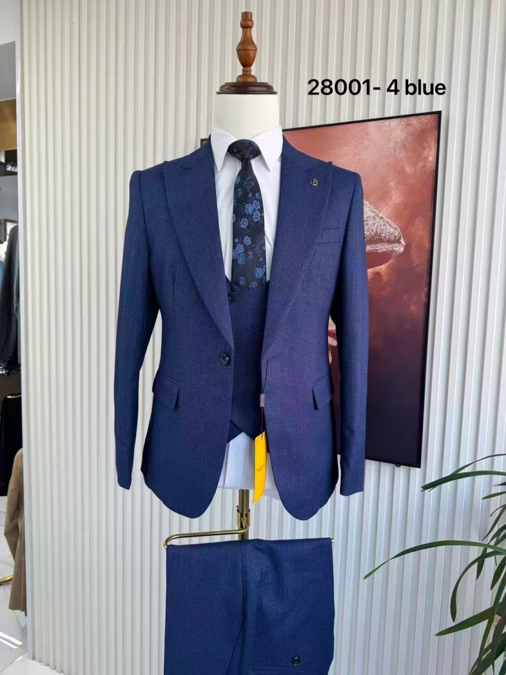 Blue Formal Man Suits 3 Pieces - Men Formal Wear Wedding Guest review and price