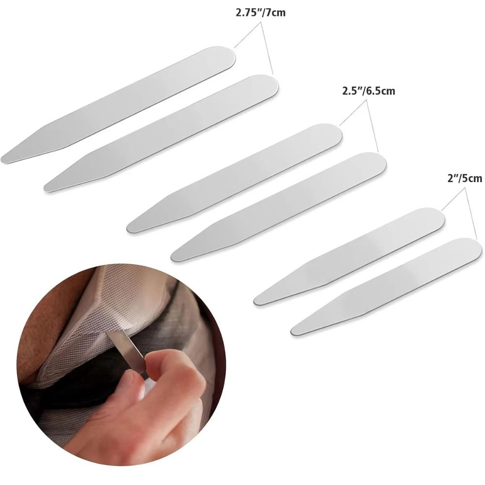 6Pcs New Stainless Steel Colla - Collar Stay Metal review and price