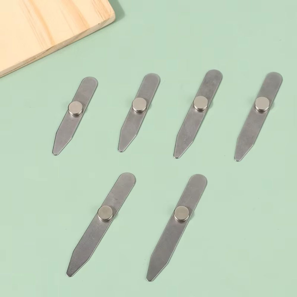 6Pcs New Stainless Steel Colla - Collar Stay Metal review and price