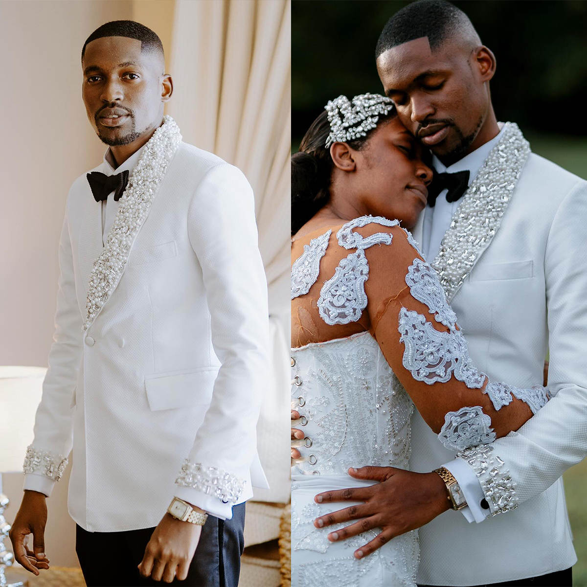 White Men Wedding Tuxedos 2 Pi - Men Formal Wear Wedding Guest review and price